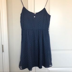 Zara TRF Collection Dress Blue Pink Polka Dots